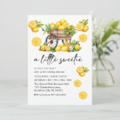 Leuke waterverf citroen Baby shower Kaart (Staand voorkant)