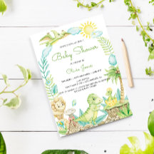 Leuke Waterverf Dinosaurus Baby shower