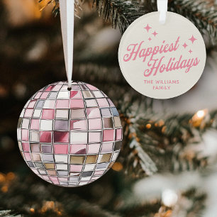 Leuke Waterverf Disco Ball Ornament Familienaam