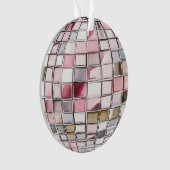 Leuke Waterverf Disco Ball Ornament Familienaam (voorkant)