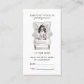 Leuke Waterverf Dog Spa Groomer Afsprakenkaartje (Voorkant)