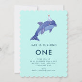 Leuke Waterverf Dolfijn Feest Pet Verjaardag Kaart (Voorkant)
