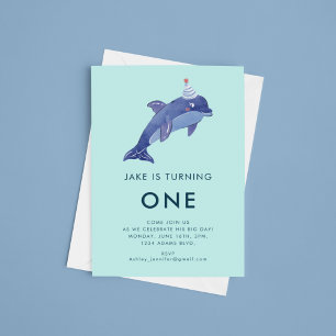 Leuke Waterverf Dolfijn Feest Pet Verjaardag Kaart