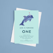 Leuke Waterverf Dolfijn Feest Pet Verjaardag Kaart