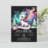 Leuke Waterverf Dragon Birthday Kaart (Staand voorkant)