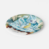 Leuke Waterverf Dragon Birthday Papieren Bordje (Gekanteld)
