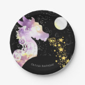 Leuke Waterverf Dragon Birthday Papieren Bordje (Voorkant)