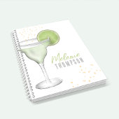 Leuke Waterverf Eenvoudige Cocktail Limoen Margari Notitieboek