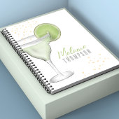 Leuke Waterverf Eenvoudige Cocktail Limoen Margari Notitieboek