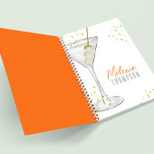 Leuke Waterverf Eenvoudige Cocktail Martini Olijve Notitieboek