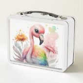 Leuke Waterverf Flamingo Baby (Achterkant)