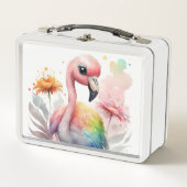 Leuke Waterverf Flamingo Baby (Voorkant)