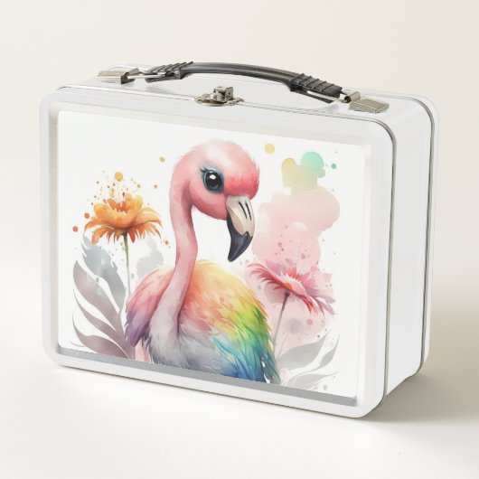 Leuke Waterverf Flamingo Baby (Voorkant)