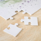 Leuke Waterverf Floral Dachshund Puppy Dog Legpuzzel (Zijkant)