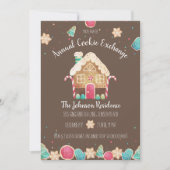 Leuke Waterverf Gingerbread Holiday Cookie Exchang Kaart (Voorkant)