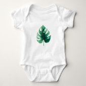 Leuke Waterverf Groene Monstera Leaf Romper (Voorkant)