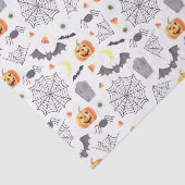 Leuke Waterverf Halloween Jack-o-Lanterns & Spider Tissuepapier (Detail)