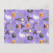 Leuke Waterverf Halloween Kostuum Kinder Briefkaart (Achterkant)