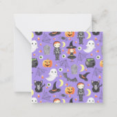 Leuke Waterverf Halloween Kostuum Kinder Gift Notitiekaartje (Achterkant)