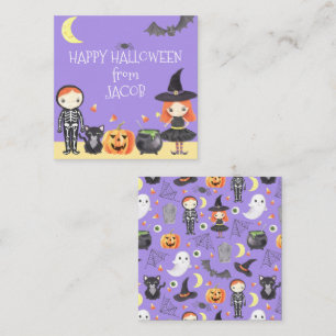 Leuke Waterverf Halloween Kostuum Kinder Gift Notitiekaartje