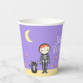 Leuke Waterverf Halloween Kostuum Kinder Papieren Bekers (Voorkant)