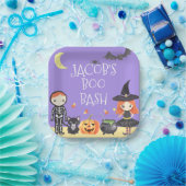 Leuke Waterverf Halloween Kostuum Kinder Papieren Bordje (Feest)