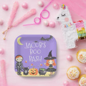 Leuke Waterverf Halloween Kostuum Kinder Papieren Bordje (Feest)