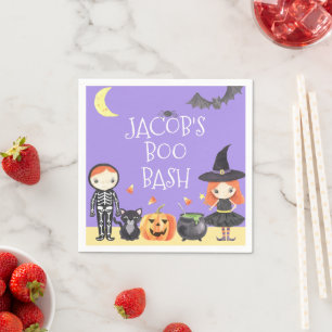 Leuke Waterverf Halloween Kostuum Kinder Servet