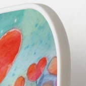 Leuke Waterverf hartballonnen Modern Monogram Pickleball Paddle (Links Detail)