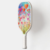 Leuke Waterverf hartballonnen Modern Monogram Pickleball Paddle (Links)