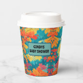 Leuke waterverf herfst herfst baby shower papieren bekers (Voorkant)