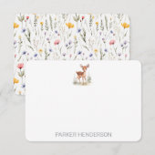 Leuke Waterverf Herten Kinder briefpapier Bedankkaart (Voorkant / Achterkant)