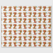 Leuke Waterverf honden Cadeaupapier (Vlak)