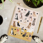 Leuke Waterverf Hondenpuppy Patroon Gepersonalisee Planner