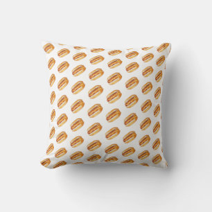 Leuke Waterverf Hot Dog Pattern Kussen