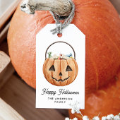 Leuke Waterverf Jack-O-Lantern Halloween Cadeaulabel