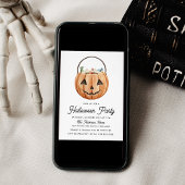 Leuke Waterverf Jack-O-Lantern Halloween Party Kaart