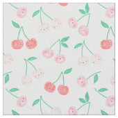 Leuke Waterverf Kersen op crème achtergrond Stof (Close Up)