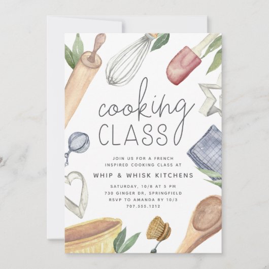 Leuke Waterverf Keukenklas Kaart (Voorkant)