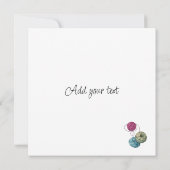 Leuke waterverf kitten met garens aangepaste naam  (Achterkant)