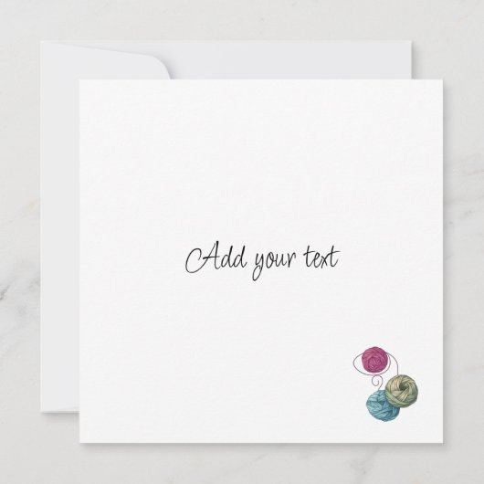 Leuke waterverf kitten met garens aangepaste naam  (Achterkant)