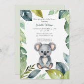 Leuke Waterverf Koala Beer Baby shower Kaart (Voorkant / Achterkant)