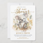 Leuke Waterverf Koala Beer Baby shower Kaart (Voorkant)