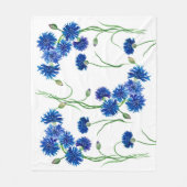Leuke waterverf korenbloemen fleece deken (Voorkant)