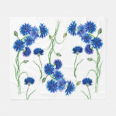 Leuke waterverf korenbloemen fleece deken (Voorkant (Horizontaal))