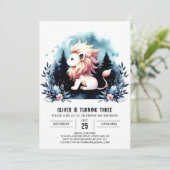 Leuke Waterverf Leeuwenverjaardag Kaart (Staand voorkant)