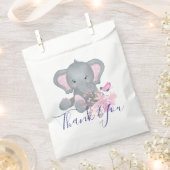 Leuke waterverf olifant baby shower dank u bedankzakje (Geknipt)