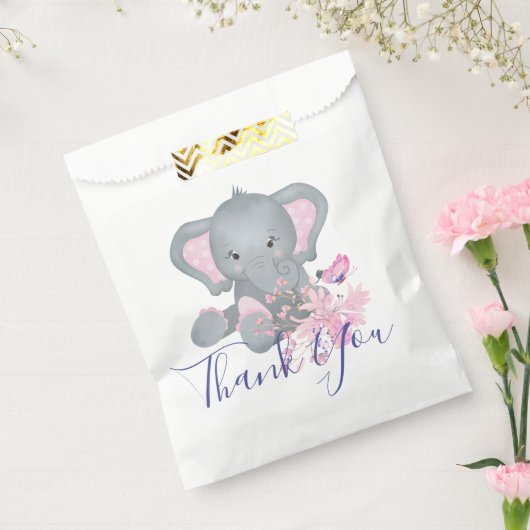Leuke waterverf olifant baby shower dank u bedankzakje (Gezegeld)