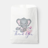 Leuke waterverf olifant baby shower dank u bedankzakje (Voorkant)
