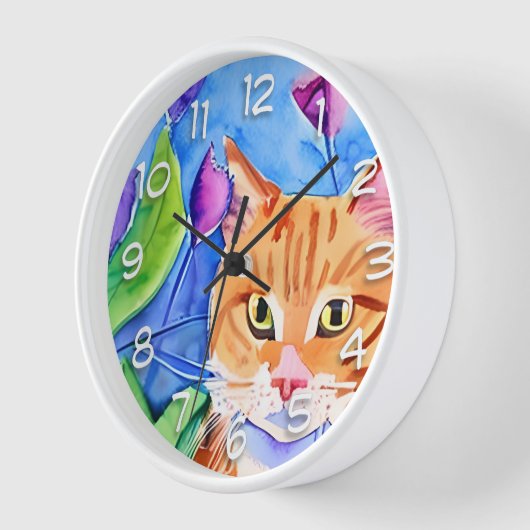 Leuke Waterverf Oranje kat (Hoek)